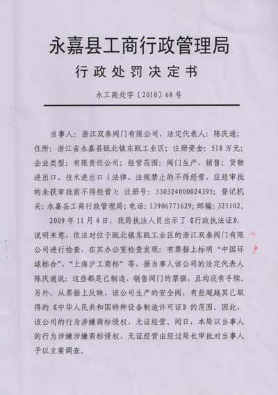 上海沪工阀门厂打假行动